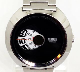 Vintage Men ' s CITIZEN Independent 1481010 Quartz Watch.  39mm Case.  Jump Hour UFO 2