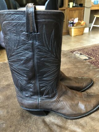 R.  J.  Foley,  Cambridge,  Me,  Vintage Hand Made Mens Cowboy Boots.