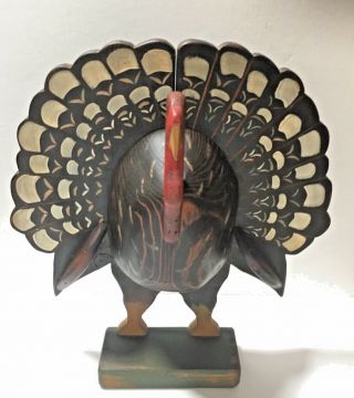 Vintage American Folk Art Wood Carving of a Turkey - Beaver Creek,  Beaman,  Iowa 3