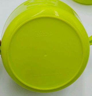 2 Shrek Plastic Green Bowls Kellogg Cereal Green Ogre Ears Dreamworks Vintage 6