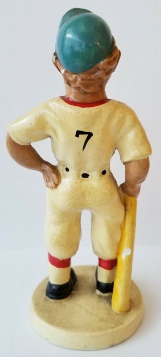 Very Rare Vintage Baseball Player Figure Figurine Statue Circa 1940 - 1950 ' s 3