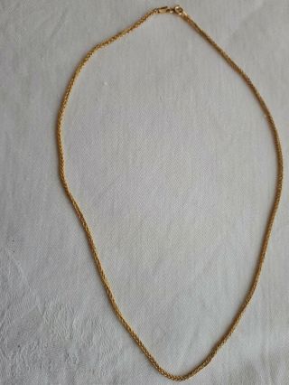 Vintage 9ct Yellow Gold Wheat Chain 19  Not Scrap