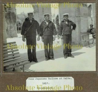 Ww1 Photograph Japanese Soldiers At Malta Vintage 1917