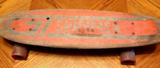 Gt Spinner Vintage Antique Wooden Skateboard Max - Trax G Antique Grentec 26 Inch