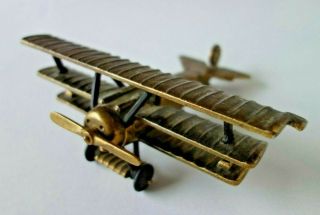 Large Vintage Brass Fokker German Triplane Airplane Model Fok Dri 152/17 Wwi