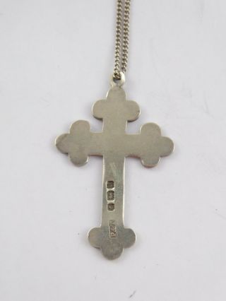 Lovely Antique Victorian Solid Sterling Silver Cross Pendant Pearce & Thompson