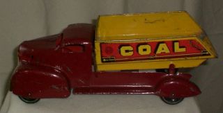 Vintage Marx Toys Tin Litho Pressed Steel Coal Truck