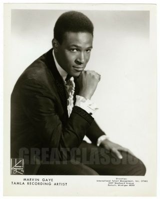 Marvin Gaye 1968 Motown Young Handsome Vintage Photograph