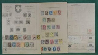 Switzerland Stamps Early And Rare Issues On 5 Pages H/mint & (j71)