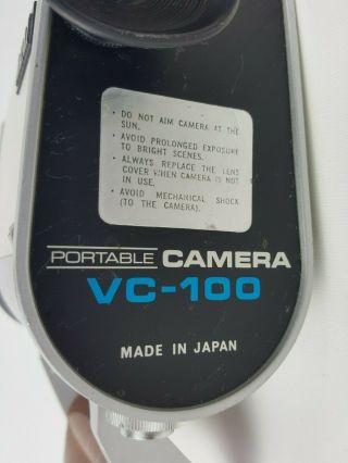 AKAI VC - 100 Portable Video Camera VC 100 Vintage Retro 90s 1.  8 40MM Japan Handle 8