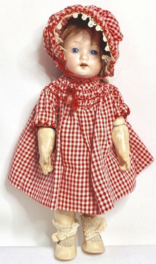 Hermann Steiner 8 - Inch Antique German Bisque Composition Child Doll 128 14/0