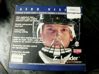 Nos Vintage Z Leader Aero Vision Hockey Helmet Clear & Wire Shield Cage Mask