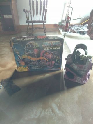 Vintage Masters Of The Universe He - Man Snake Mountain Playset W/ Box Please Read