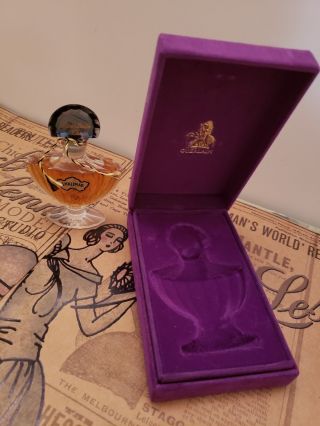 Vintage Shalimar Guerlain Paris Pure Perfume 1/2 Oz.  Glass Bottle