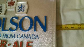 VINTAGE MOLSON ALE CANADIAN BEER SIGN BAR LIQUOR MANCAVE MAN CAVE DECOR CHROME 7