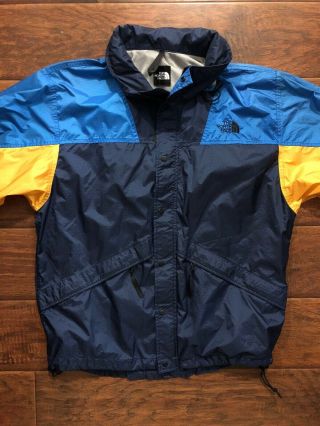 Vintage The North Face Blue Hooded Windbreaker Size Medium Supreme