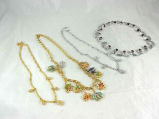 Four Elegant Vintage Nolan Miller Hollywood Regency Necklaces