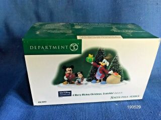 Vintage Department 56 Disney Scrooge Mcduck Merry Christmas Cratchits North Pole