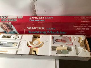RARE SINGER LK150 Studio Knitting Machine Complete In Open Box 7