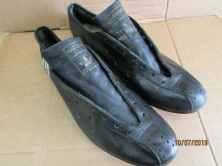 Vintage Eddy Merckx Leather Cycling Shoes Uk Size 8.  5 In