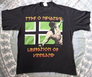 Vintage Type O Negative Liberation Of Vinnland T - Shirt 1996 Goth Metal Xl