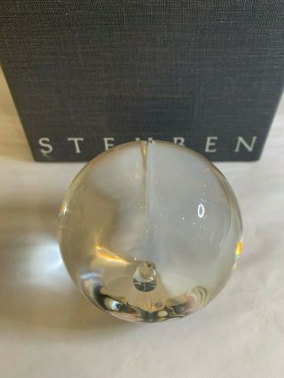 Steuben Glass - Peach 8600 Figurine,  W/box & Bag - Rare - 1996 Olympics