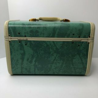 Shwayder Bros,  Inc. ,  Samsonite Small Green Cosmetic Train Case Vtg Luggage 5112 5