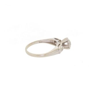 Vtg 14k White Gold Diamond Engagement Ring Size 5.  5 2.  6G 3