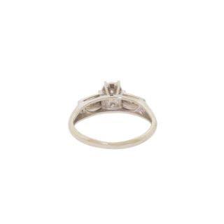 Vtg 14k White Gold Diamond Engagement Ring Size 5.  5 2.  6G 4