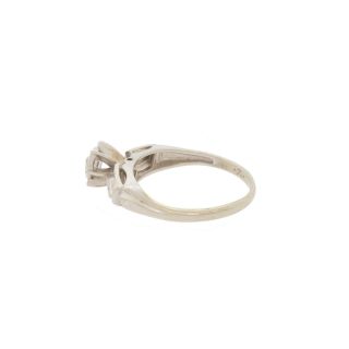 Vtg 14k White Gold Diamond Engagement Ring Size 5.  5 2.  6G 5