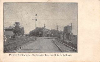 Point Of Rocks Maryland Washington Junction Railroad Vintage Postcard Jg236881