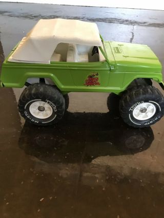 Vintage Tonka Toys Green Jeepster Stump Jumper Pressed Steel 49250
