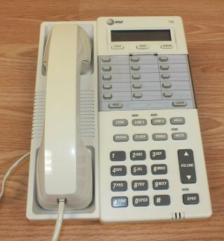 AT&T 732 Vintage Corded 2 Line Desk Top Home or Office Telephone READ 3
