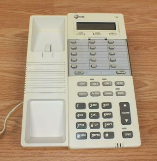 AT&T 732 Vintage Corded 2 Line Desk Top Home or Office Telephone READ 4