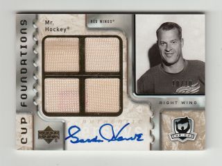 2006 - 07 Ud The Cup Cup Foundations,  Cq - Gh,  Gordie Howe,  10/10,  Rare Example.