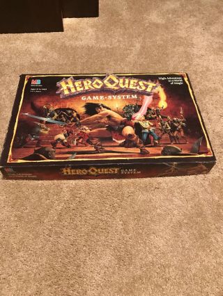 Hero Quest Vintage 1990 Board Game Milton Bradley 100 Played Rarely And Gently