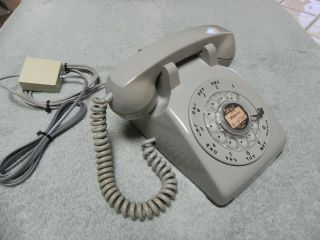 Rare Lt.  Gray 1960 Western Electric 591 Rotary Desk Telephone - Not Bell System