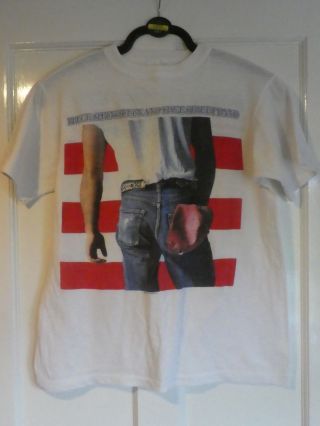 Bruce Springsteen Born In The Usa Tour 1984 Vintage Tour T Shirt White