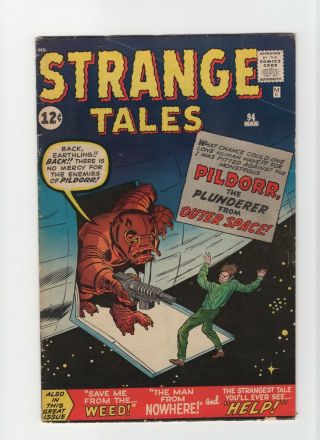 Strange Tales 94 Vintage Marvel Atlas Comic Pre - Hero Horror Scifi Space Pirate