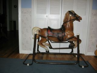 Vintage Spring Bouncy Horse Made By Wonder