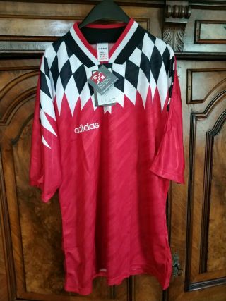 Tags Adidas Vintage 90s Football Shirt Jersey Trikot (size L/xl) Vtg Red