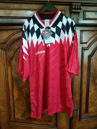 Tags Adidas Vintage 90s Football Shirt Jersey Trikot (Size L/XL) VTG Red 7