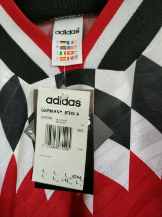 Tags Adidas Vintage 90s Football Shirt Jersey Trikot (Size L/XL) VTG Red 8