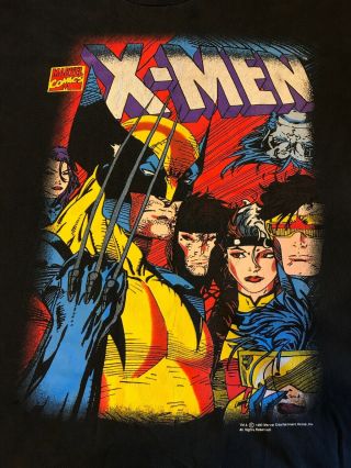 Vintage X - Men Marvel Comics T - Shirt Tee Single Stitch 1993 Rare Black Large L