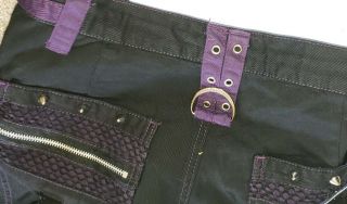 Tripp NYC Men ' s Sz M Zip Off Bondage Pants/Shorts Black/Purple Chains Goth Emo 5