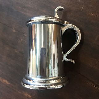 Vintage Chrome Plated Dunhill Tankard Table Lighter Made In England C1949 Rare
