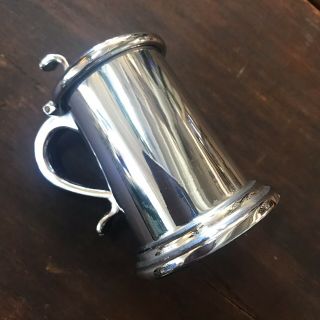 Vintage Chrome Plated Dunhill Tankard Table Lighter Made In England C1949 Rare 2