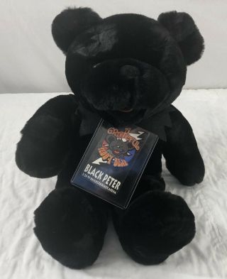Grateful Dead Bear Black Peter Teddy Bear Plush Doll 1991 Albany York Vtg