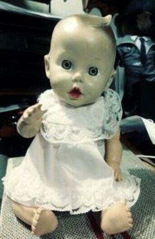 Vintage 1955 Gerber Baby Doll 11 " All Rubber Shape.