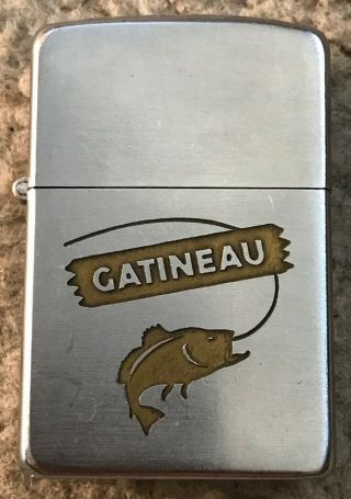 Vintage Gatineau Park Quebec Canada Fishing Zippo Lighter